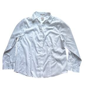 Chico’s No Iron White Button Down Blouse Size 1.5